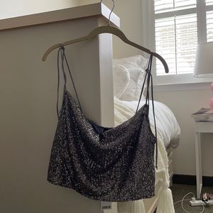 Urban outfitters cowl neck sequin tank top! Tags still on, never work before!
